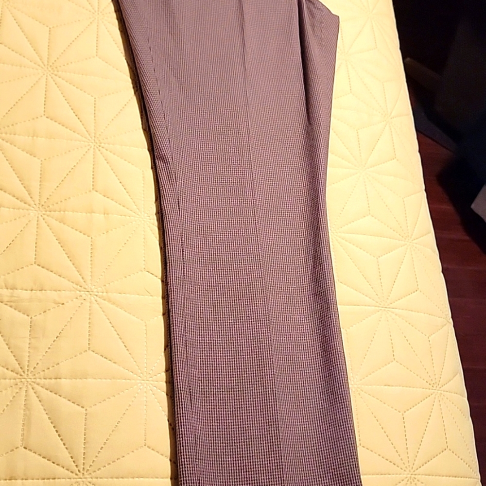 Ralph Lauren cotton blend plaid trousers.